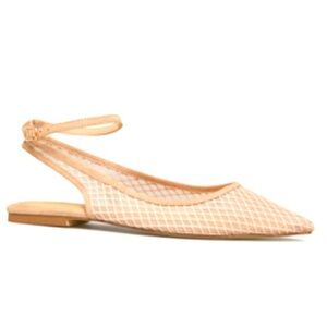 Hikari Pointed Toe Sling Back Flat Mule In Biege Size 9🌴✌️